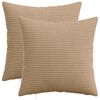 vidaXL Prevleka za blazino 2 kos HEERLEN Rjava 30 x 30 cm korduroy