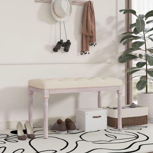 vidaXL Klop 80x40x49 cm laneno platno