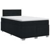 vidaXL Postelja boxspring z vzmetnico Črna 120 x 190 cm Blago