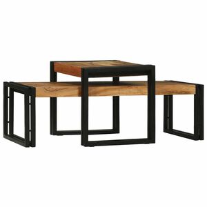 vidaXL Klubska miza 2 kos Rjava 48 x 40 x 40 cm Masiven les akacije