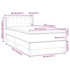 vidaXL Box spring postelja z vzmetnico temno zelena 80x220 cm žamet