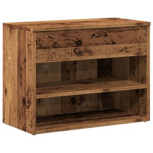 vidaXL Lavica za čevlje iz starega lesa 60x30x45 cm Inženirski les