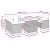 vidaXL Vrtna sedežna garnitura z blazinami 8-delna siv ratan/akacija