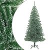 vidaXL Umetna novoletna jelka s snegom zelena 180 cm