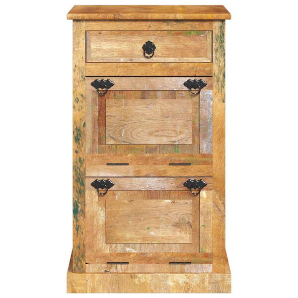 vidaXL Omarica za čevlje s predalom iz trdnega predelanega lesa