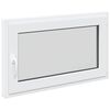 vidaXL Okno za klet RISOR 100 x 60 cm PVC in steklo Bela