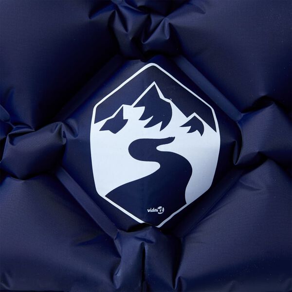 vidaXL Napihljivo leži&scaron;če za kampiranje z blazino za 1 osebo modro