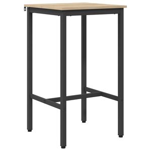 vidaXL Barska miza 52 x 52 x 90 cm Inženirski les Sonoma hrast