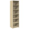 vidaXL Visoka omara sonoma hrast 50x41x185 cm inženirski les