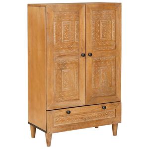 vidaXL Visok predalnik Svetlo rjava 60 x 33 x 100 cm trden mangov les