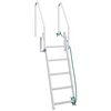 vidaXL 5-stopnična dok ladja Srebrna 58 x 77 x 191 cm Aluminij