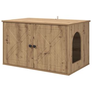 vidaXL Mačja hi&scaron;a Artisan hrast 85 x 55 x 50,5 cm Inženirski les