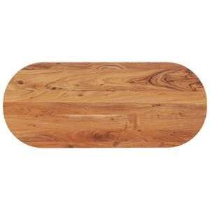 vidaXL Mizna plo&scaron;ča 100x40x3,8 cm ovalna trdna bukovina