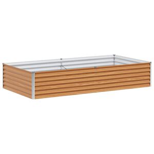 vidaXL Vrtna visoka greda 195 x 100 x 36 cm Cinkana jeklena