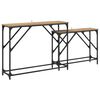 vidaXL Konzolna miza 2 pcs Umetni hrast 100 x 28 x 75 cm