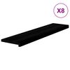vidaXL Podloge za stopnice 8 kosov rjavo-črne 110x30x2 cm trdna hrastovina