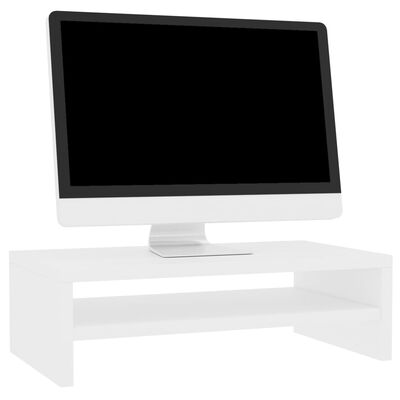 vidaXL Stojalo za ekran belo 42x24x13 cm iverna plošča