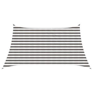 vidaXL Senčna platna Svetlo siva in bela. 3 / 4 x 2 m HDPE