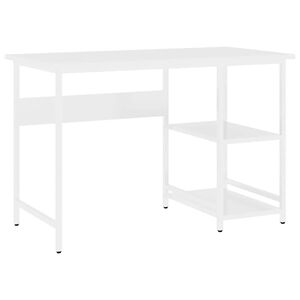 vidaXL Računalni&scaron;ka miza bela 105x50x72 cm MDF in kovina