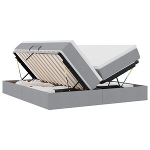 vidaXL Postelja z dodatnim prostorom za shranjevanje in vzmetnico