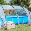 vidaXL Bazenski &scaron;otor dome Transparentno 640 x 432 x 205 cm PVC