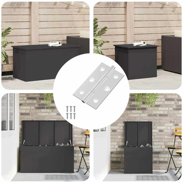 vidaXL Tečaj Enobarvno 12 pcs srebrna 58 x 35 x 1 mm Jeklo