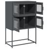vidaXL Highboard Anthracite 68x39x107 cm Jeklo