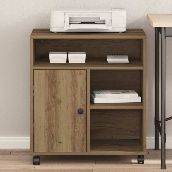 vidaXL Stojalo za tiskalnik artisan hrast 60 x 50 x 67 cm