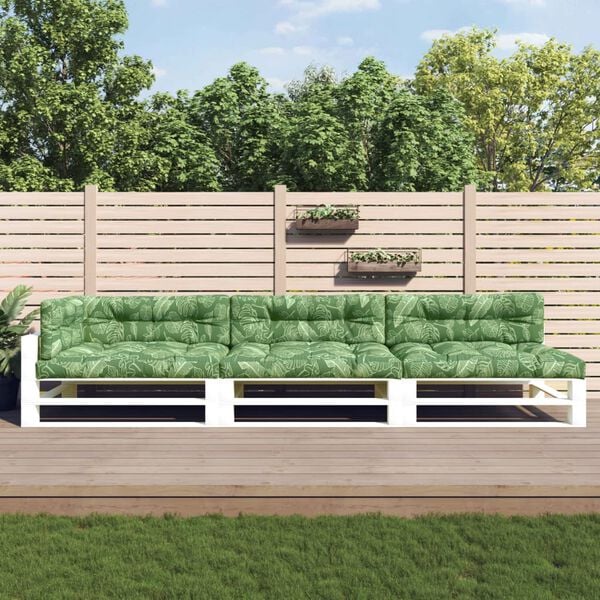 vidaXL Blazine za palete 7 kosov blago z vzorcem listja