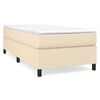 vidaXL Posteljni okvir z vzmetmi Cream 80x200 cm Tkanina