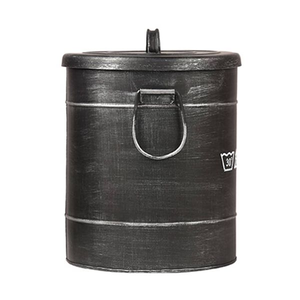 LABEL51 Ko&scaron; za perilo 26x26x33 cm S antično črn