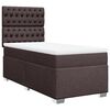 vidaXL Box spring postelja z vzmetnico temno rjava 80x200 cm blago