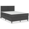 vidaXL Boxspring postelja temno sivo blago 160x200 cm