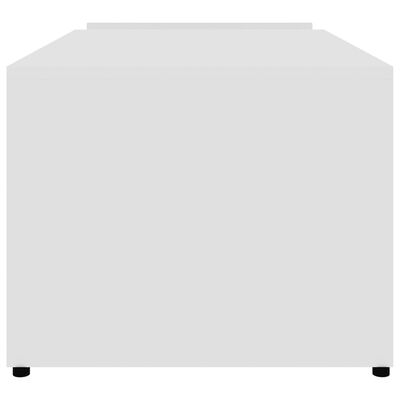 vidaXL Klubska mizica bela 90x45x35 cm iverna plošča