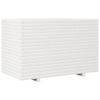 vidaXL Vrtno cvetlično korito belo 110x60x72 cm trdna borovina