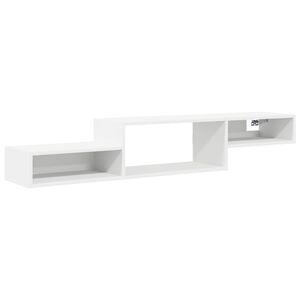 vidaXL Stenska TV omarica Montaža za steno Bela 150 x 28 x 26 cm