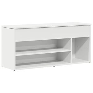 vidaXL Klop za čevlje bela 102x30,5x45 cm inženirski les