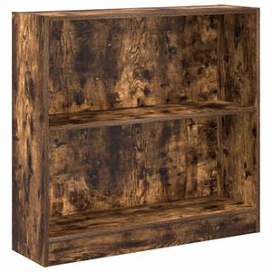 vidaXL Knjižna omara dimljeni hrast 80x24x76 cm inženirski les