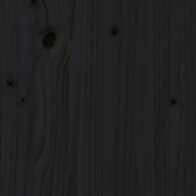 vidaXL Pisalna miza črna 110x50x75 cm trdna borovina
