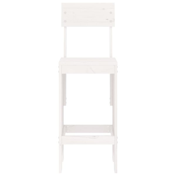 vidaXL Barski stolček 2 kosa bel 40x48,5x115,5 cm trdna borovina