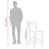 vidaXL Bar Stools 2 kosa naravnega masivnega lesa gume