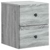 vidaXL Stenski nočni omarici s predalom Siva Sonoma 34,5 x 33 x 40 cm