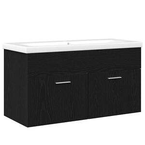 vidaXL Kopalni&scaron;ka omarica Črna Orehovina 90 x 38,5 x 46 cm