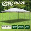 vidaXL Paviljon 600x298x270 cm bel 180g/m²