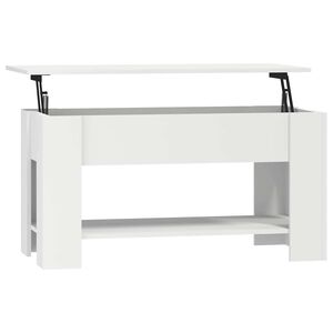 vidaXL Klubska mizica bela 101x49x52 cm konstruiran les