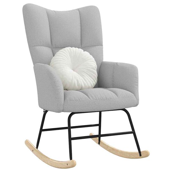 vidaXL Gugalni stol Cloud Grey Fabric