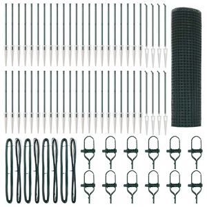 vidaXL Varjena žična ograja s konicami 100 x 1 m Jeklo s PVC prevleko