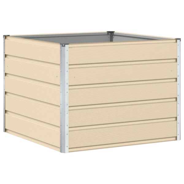 vidaXL Cvetlično korito Slonoko&scaron;čena 100 x 100 x 75 cm Jeklo