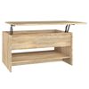 vidaXL Klubska mizica sonoma hrast 80x50x40 cm inženirski les