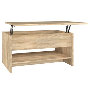 vidaXL Klubska mizica sonoma hrast 80x50x40 cm inženirski les